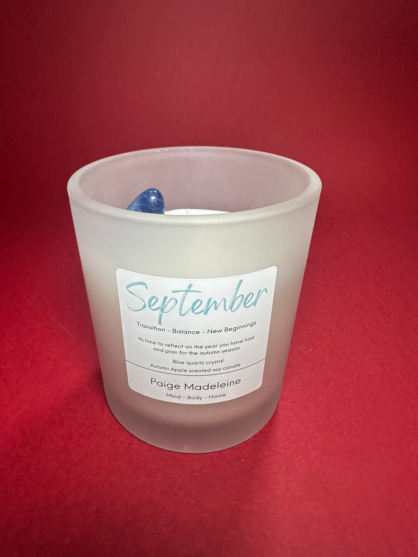 September crystal candle