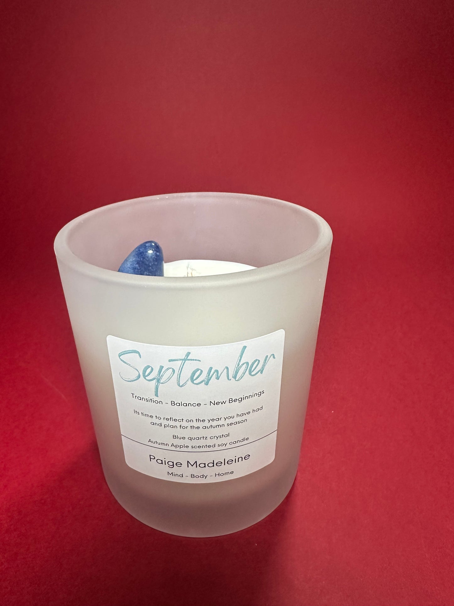 September crystal candle